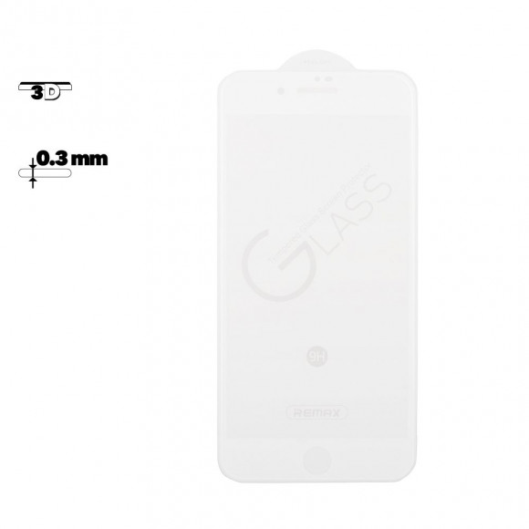 Защитное стекло Remax Medicine Glass GL-27 для Apple iPhone 7 Plus, 8 Plus с рамкой, белое
