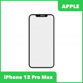 Стекло в сборе с рамкой для Apple iPhone 12 Pro Max, черный Стекло в сборе с рамкой для Apple iPhone 12 Pro Max, черный