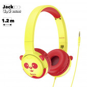 Наушники детские Hoco W31 Childrens 3.5 мм, накладные, 1.2м, max 85 Дб (желтый/красный) Наушники детские Hoco W31 Childrens 3.5 мм, накладные, 1.2м, max 85 Дб (желтый/красный)