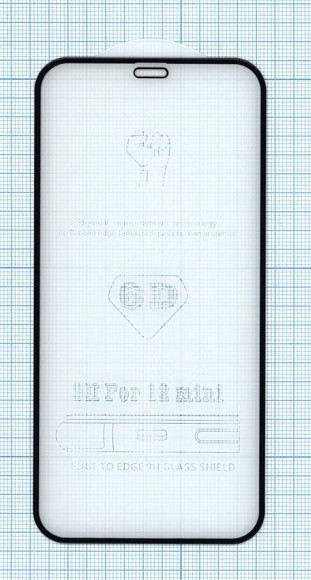 Защитное стекло 5D для Apple iPhone 12 Mini, черное