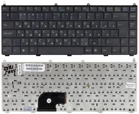 Клавиатура для ноутбука ноутбука Sony Vaio VGN-AR VGN-FE, черная Клавиатура для ноутбука ноутбука Sony Vaio VGN-AR VGN-FE, черная