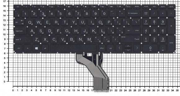 Клавиатура для ноутбука HP 17-CN, 17-CP, черная Клавиатура для ноутбука HP 17-CN, 17-CP, черная