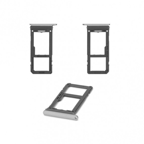 Держатель SIM Samsung G950F, G955F (S8, S8 Plus) серебро