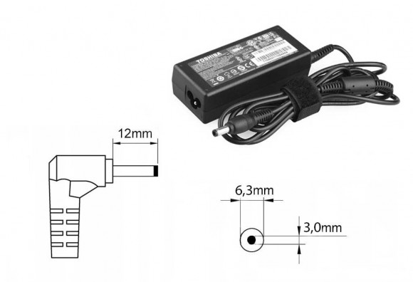 Оригинальная зарядка (блок питания) для ноутбука Toshiba Portege M300, PA2444U, 75W, штекер 6.3x3.0 мм