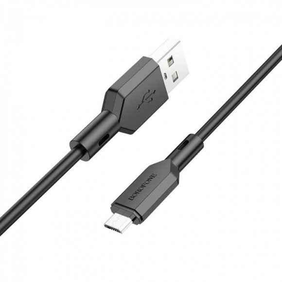 Кабель USB BOROFONE BX70 для Micro USB, 2.4A, длина 1м, черный