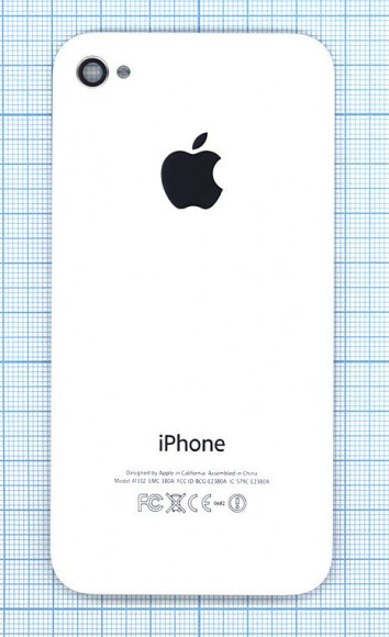 Задняя крышка корпуса для Apple iPhone 4, белая