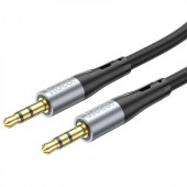 Аудиокабель HOCO UPA22 silicone AUX, 1.0м, черный