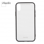 Защитная крышка "LP" для Apple iPhone X "Glass Case", белое стекло (коробка)