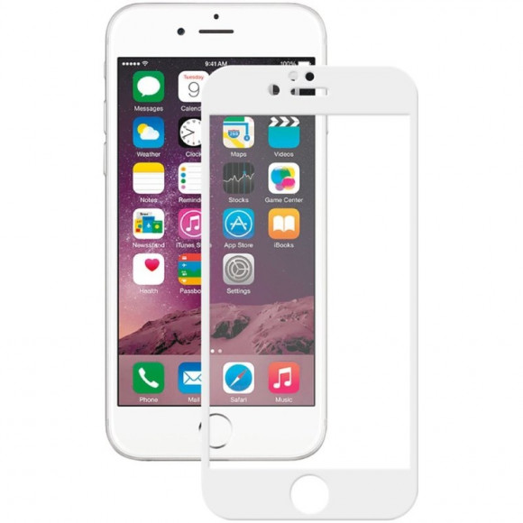 Защитное стекло для iPhone 6 (4,7 дюйма) 10D (белый)