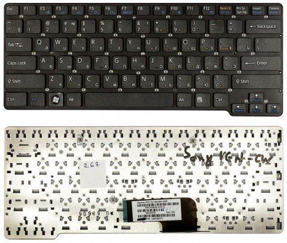 Клавиатура для ноутбука ноутбука Sony Vaio VPC-CW VPCCW, черная