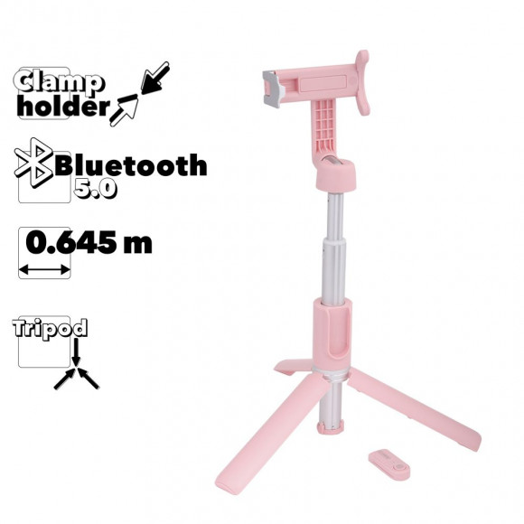 Монопод беспроводной Remax Life RL-EP03 Selfie Stick, розовый