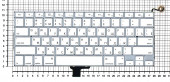 Клавиатура для ноутбука Apple MacBook A1342 2009, 2010, белая 13.3", плоский Enter Клавиатура для ноутбука Apple MacBook A1342 2009, 2010, белая 13.3", плоский Enter