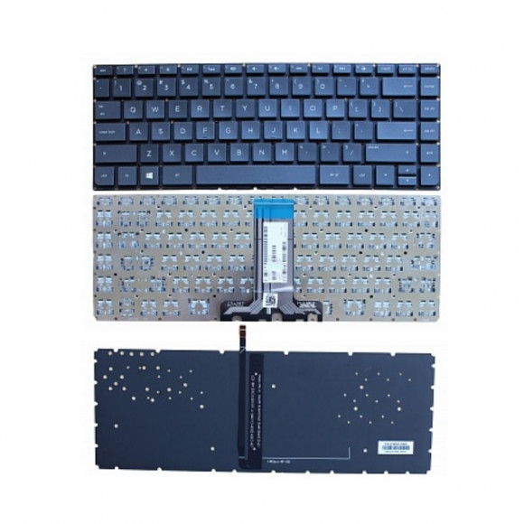 Клавиатура для ноутбука HP Pavilion 14-ab, черная, без рамки, с подсветкой