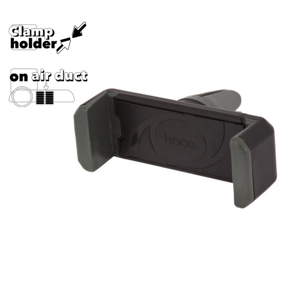 Автомобильный держатель Hoco CPH01 Mobile Holder For Car Outlet в воздуховод, черный
