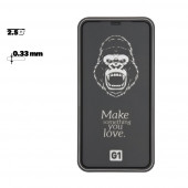 Защитное стекло Flash Attach Full Screen Silk Glass для Apple iPhone XS Max (G1) рамка, черное