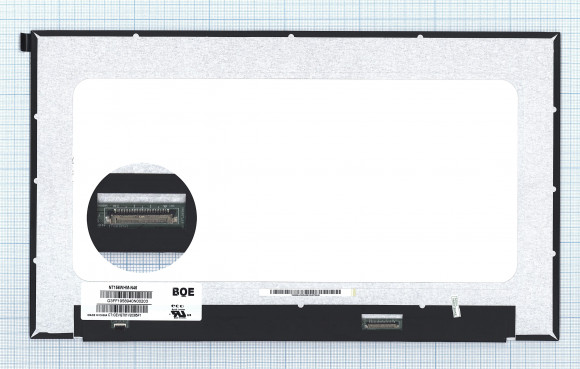 Матрица NT156WHM-N46, 15.6", TN, 1366x768 (HD), 30 pin, LED, UltraSlim, разъём справа, без креплений, матовая