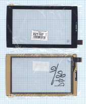 Сенсорное стекло (тачскрин) Micromax Canvas Tab P480, черное