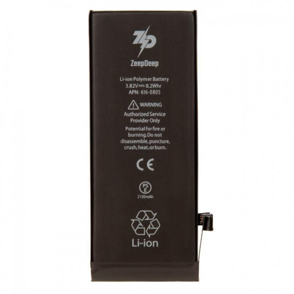 Аккумулятор ZeepDeep для телефона iPhone 6 +16% увеличенной емкости: батарея 2150 mAh, монтажные стикеры