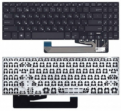 Клавиатура для ноутбука Asus YX560 черная, без рамки