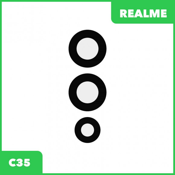 Стекло задней камеры для Realme C35 (RMX3511) (без рамки) (зеленый)