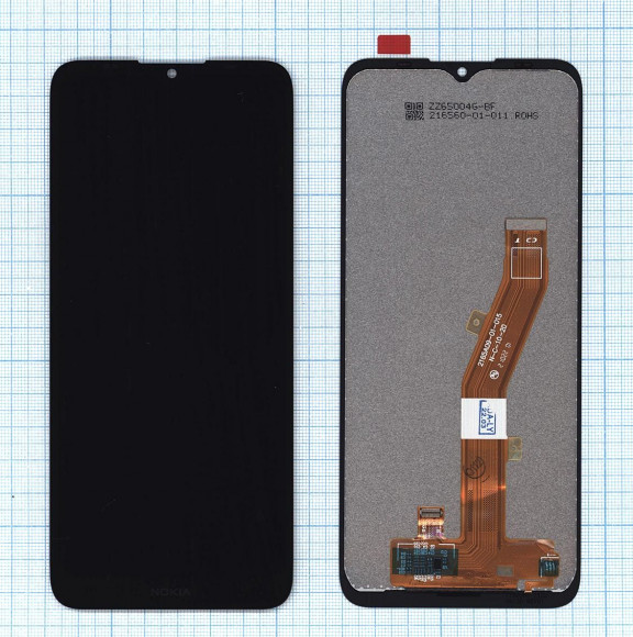 Модуль (матрица + тачскрин) для Nokia C20, черный Модуль (матрица + тачскрин) для Nokia C20, черный