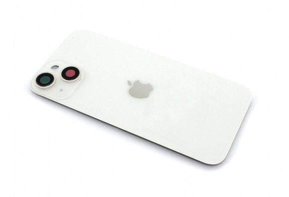 Задняя крышка (стекло) в сборе с рамкой для Apple iPhone 14 белая Задняя крышка (стекло) в сборе с рамкой для Apple iPhone 14 белая