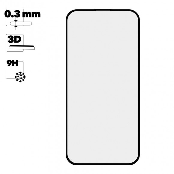 Защитное стекло REMAX GL-27 Medicine на дисплей Apple iPhone 15 Plus черная рамка 0.3мм