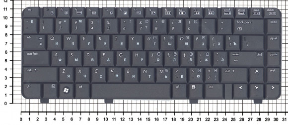 Клавиатура для ноутбука HP Compaq 6520S, 6720S, 540, 550, ver. 2
