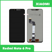 LCD дисплей для Xiaomi Redmi Note 6 Pro в сборе с тачскрином (черный) Premium Quality