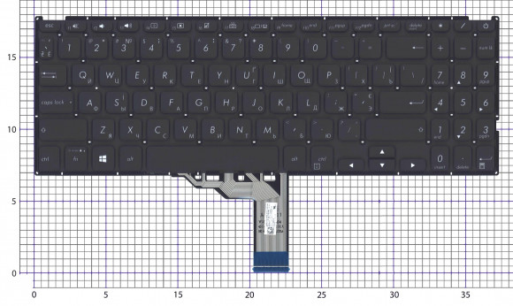 Клавиатура для ноутбука Asus Pro P3540, X545 черная с подсветкой