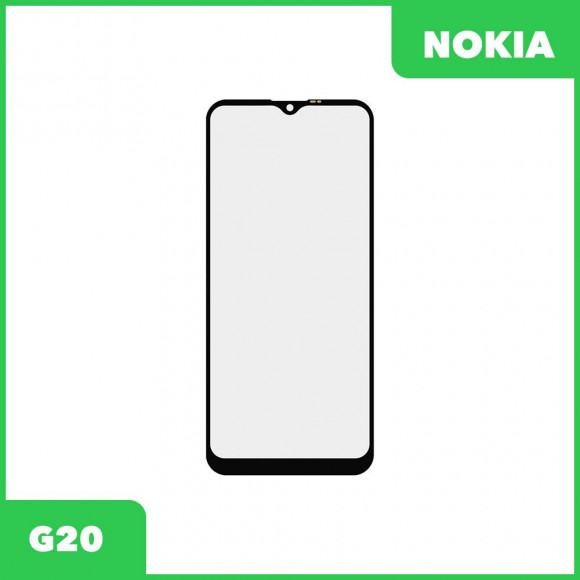 Стекло + OCA пленка для переклейки Nokia G20, черный
