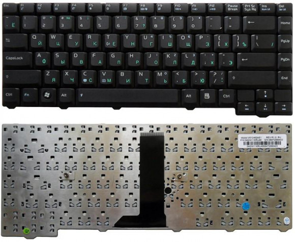 Клавиатура для ноутбука Asus F3, X53, черная 28pin