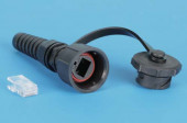 PLUG-IE-8P8C-P-C5 Промышленный разъем RJ-45 (8P8C) под витую пару, IP67, категория 5e, с защитной крышкой Hyperline PLUG-IE-8P8C-P-C5 Промышленный разъем RJ-45 (8P8C) под витую пару, IP67, категория 5e, с защитной крышкой Hyperline