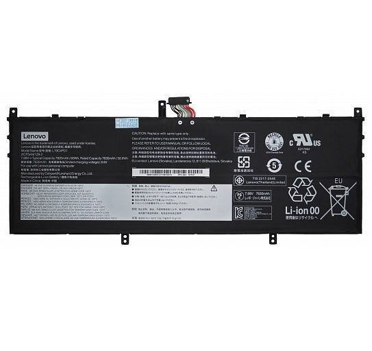 Аккумулятор (батарея) для ноутбука Lenovo Yoga C640, C640-13, C640-13iml (L19C4PD1, L19D4PD1), 60Wh, 7820мАч, 7.68V