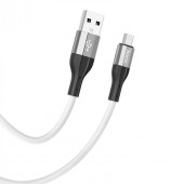 Кабель USB HOCO X72 Creator silicone для Micro-USB, 2.4А, длина 1.0м, белый