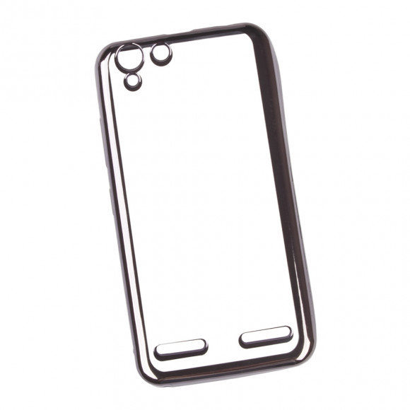 Чехол силиконовый "LP" для Lenovo K5 Plus TPU (прозрачный с черной хром рамкой) (европакет)