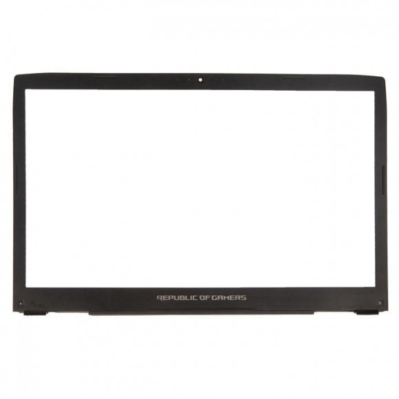 Рамка экрана (рамка крышки матрицы, LCD Bezel) для ноутбука Asus Rog GL702V черная, пластиковая. С разбора.