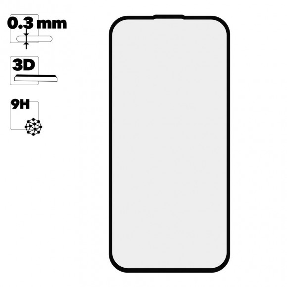 Защитное стекло REMAX GL-27 Medicine на дисплей Apple iPhone 15 Pro черная рамка 0.3мм
