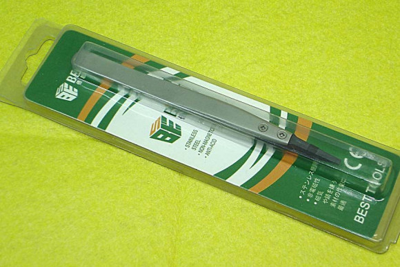 Пинцет Best BST-242 прямой антистатический 130мм Пинцет Best BST-242 прямой антистатический 130мм