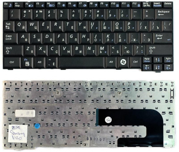 Клавиатура для ноутбука ноутбука Samsung N120 N510, черная