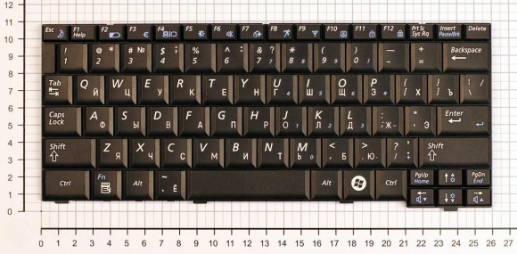 Клавиатура для ноутбука ноутбука Samsung N120 N510, черная Клавиатура для ноутбука ноутбука Samsung N120 N510, черная