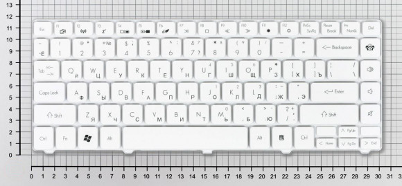 Клавиатура для ноутбука ноутбука Parkard Bell EasyNote NM85 NM87, белая