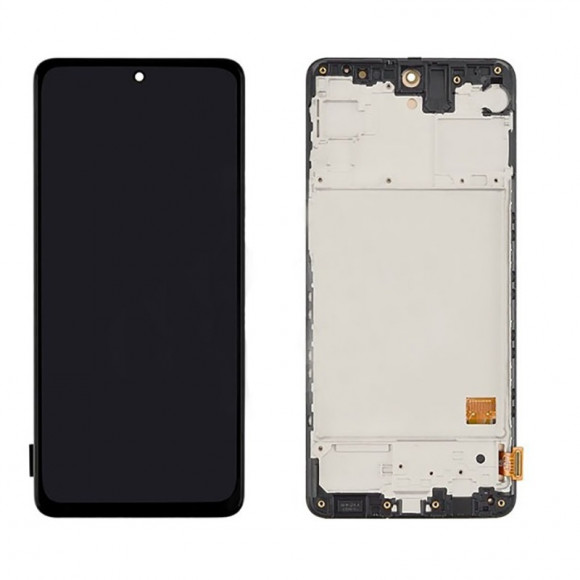 Дисплей для Samsung Galaxy M31s (M317F) в рамке + тачскрин, черный, (OLED)