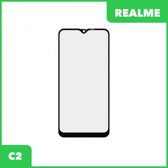Стекло для переклейки дисплея Realme C2, черный