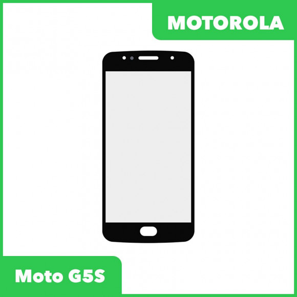 Стекло + OCA пленка для переклейки Motorola Moto G5S, черный
