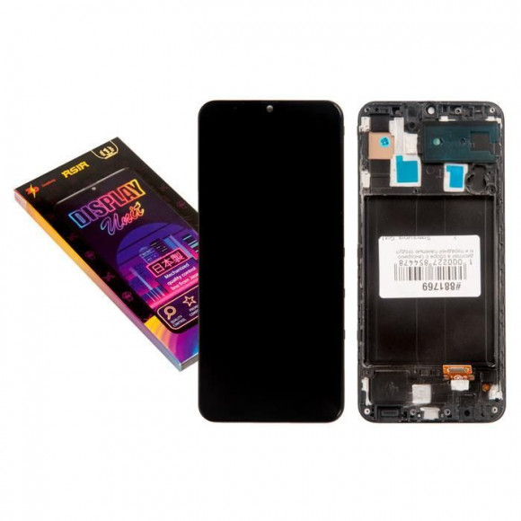 дисплей в сборе с тачскрином и передней панелью (модуль) для Samsung Galaxy A30 (SM-A305F) ZeepDeep ASIA Super Amoled, синий