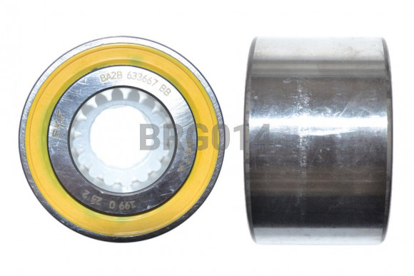 Подшипник барабана для стиральной машины двухрядный BA2B 633667, 30х60х37, SKF, желтый пыльник, код 026298