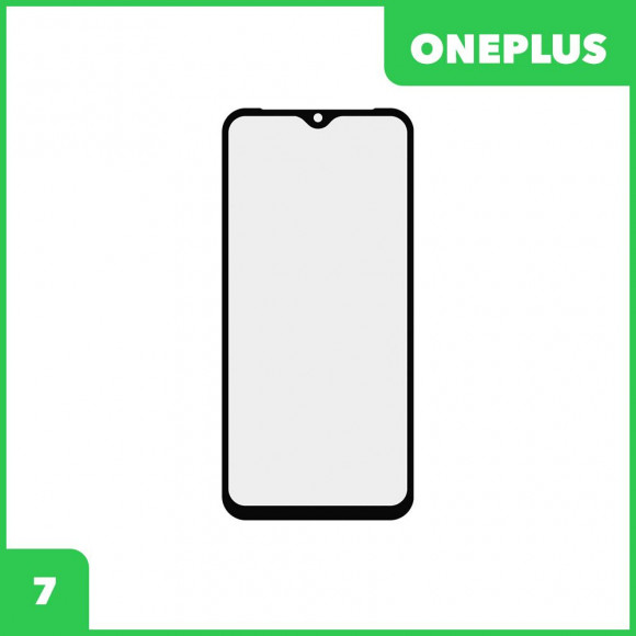 Стекло + OCA пленка для переклейки OnePlus 7, черный