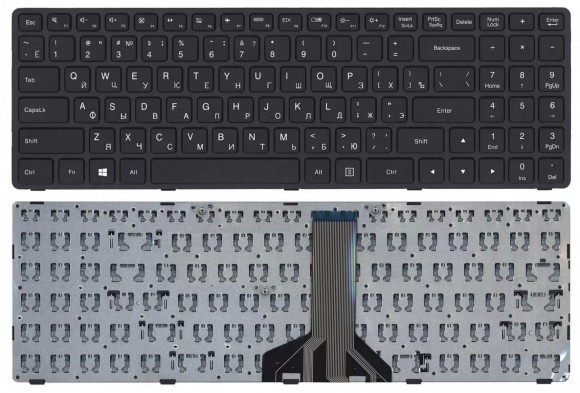 Клавиатура для ноутбука Lenovo Ideapad 100-15IBD, 100-15IBY, 300-15, B50-80, B50-50, черная (PK1310E1A00)