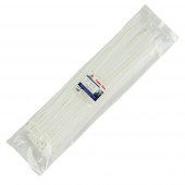 Стяжка кабельная BNH, неоткрывающаяся, 3,6 мм Ш, 370 мм Д, 100 шт, материал: нейлон, цвет: белый Стяжка кабельная BNH, неоткрывающаяся, 3,6 мм Ш, 370 мм Д, 100 шт, материал: нейлон, цвет: белый